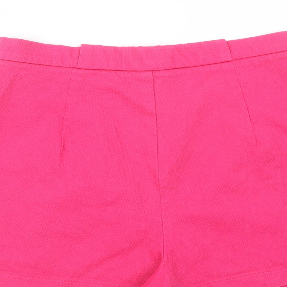 Zara Womens Pink  Cotton Sailor Shorts Size M L3 in Regular Zip