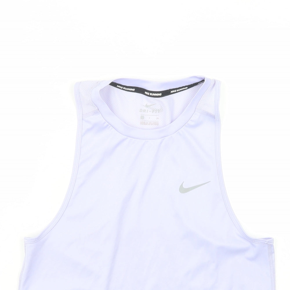 Nike Womens Purple  Polyester Pullover Tank Size S Scoop Neck Pullover