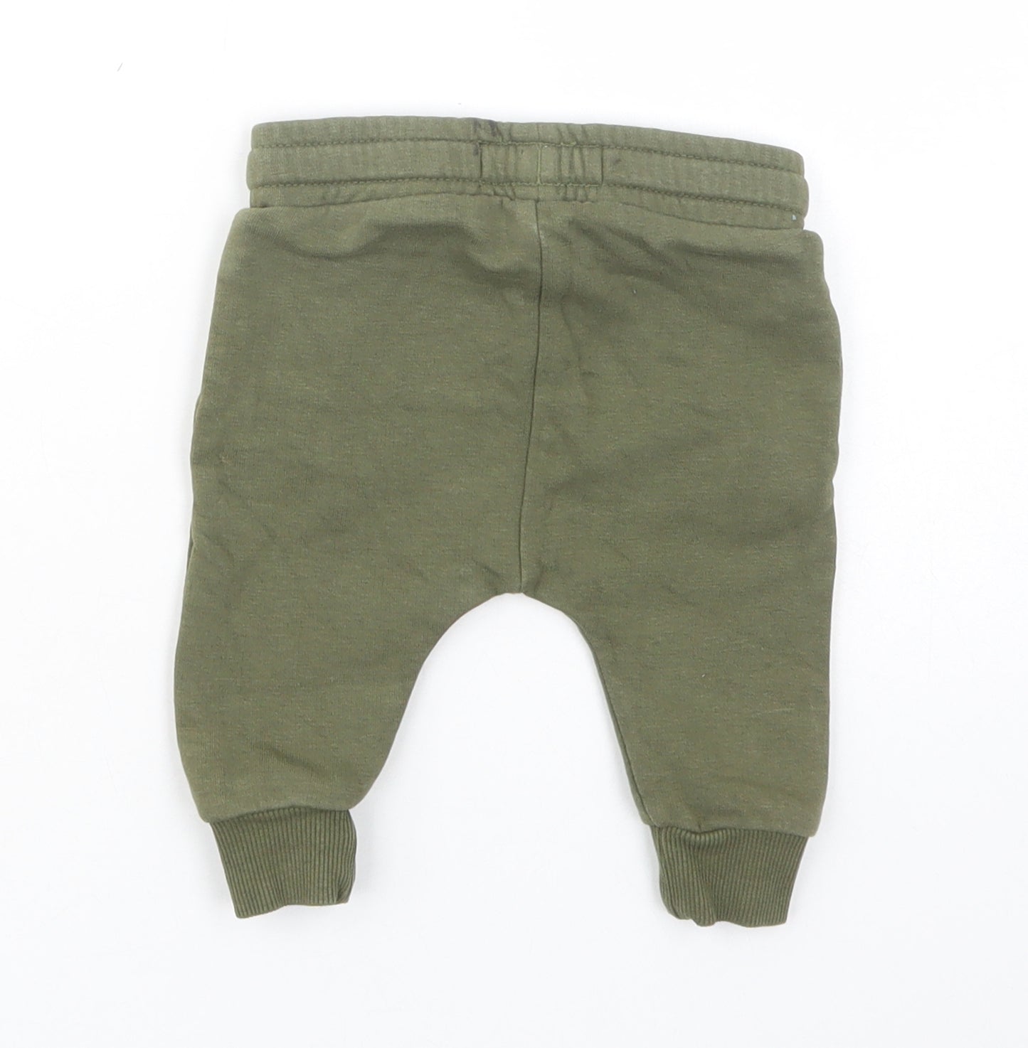 NEXT Baby Green  Cotton Pedal Pusher Trousers Size 3-6 Months  Drawstring