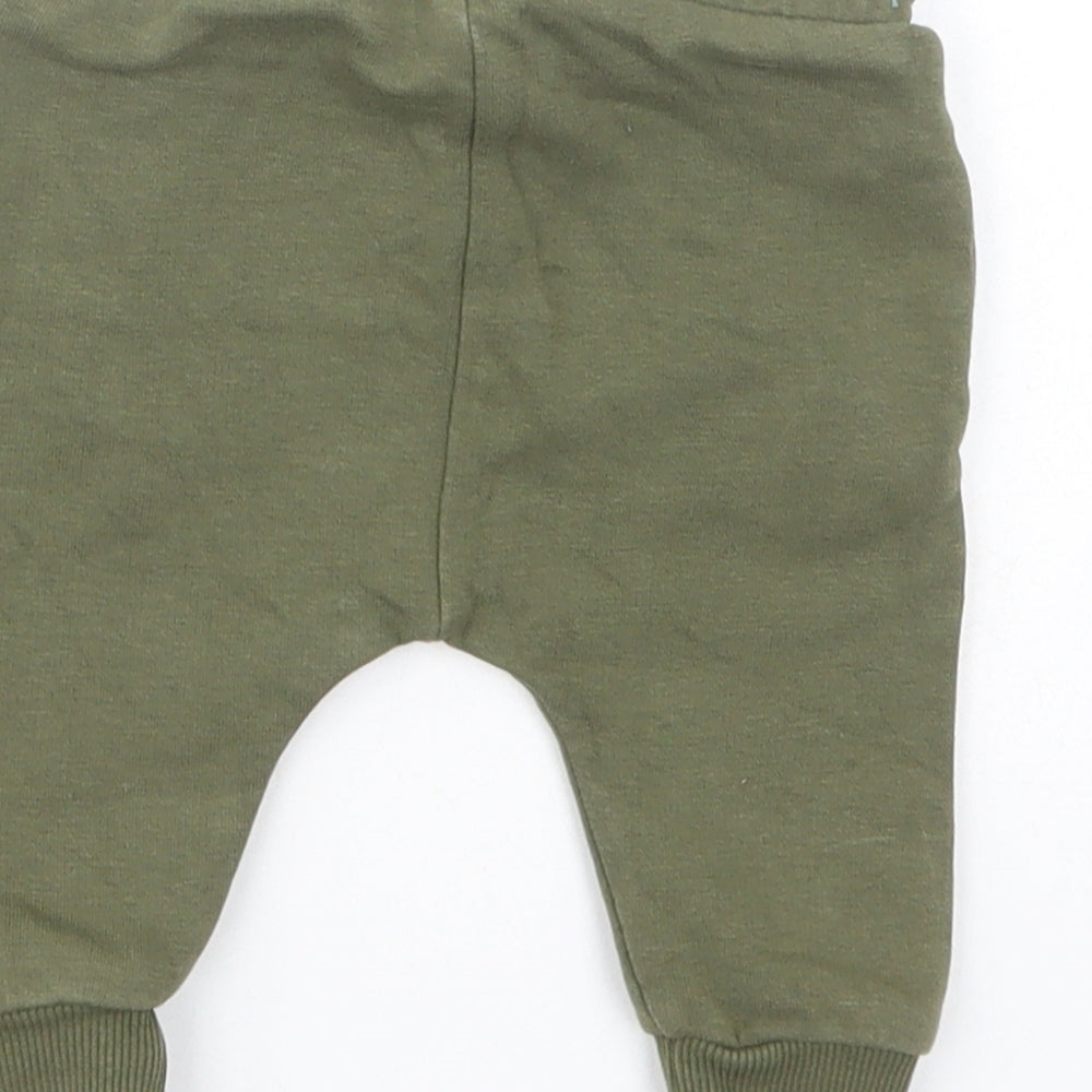 NEXT Baby Green  Cotton Pedal Pusher Trousers Size 3-6 Months  Drawstring