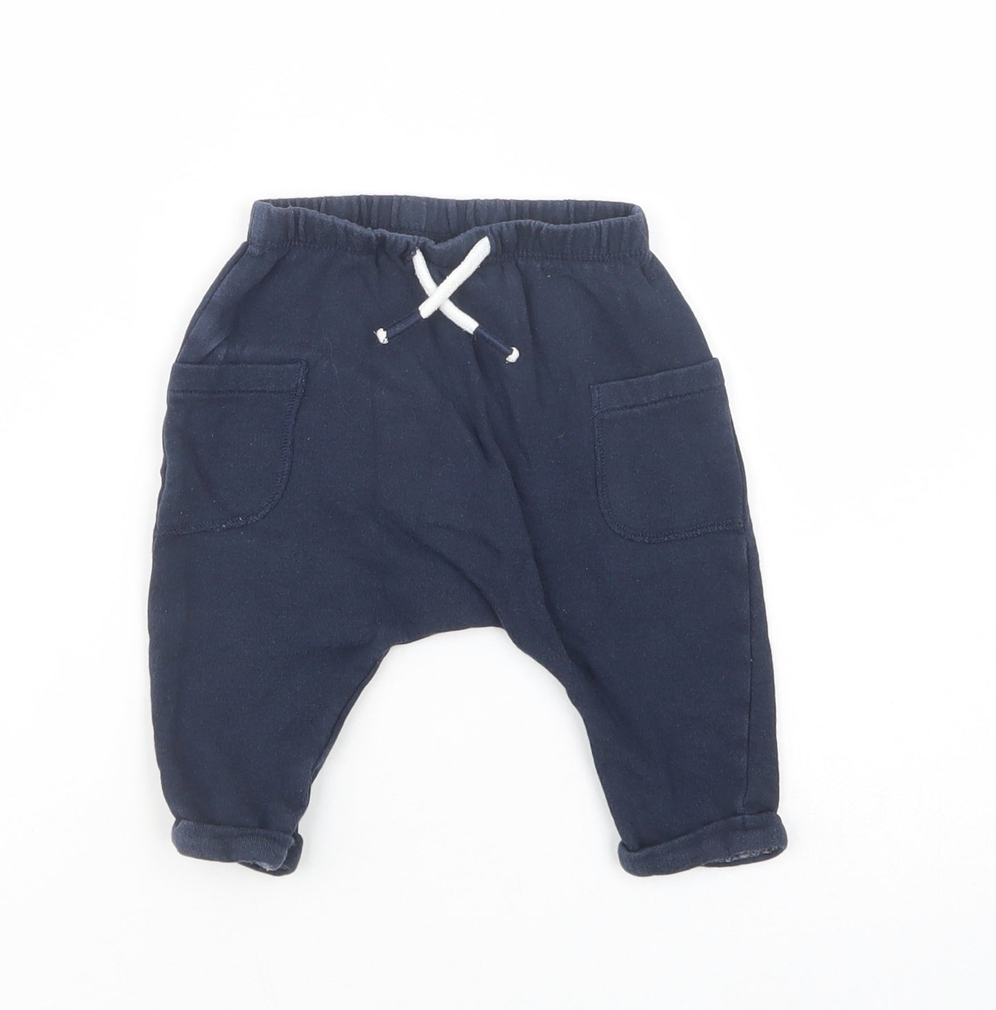 NEXT Baby Blue  Cotton Jogger Trousers Size 6-9 Months