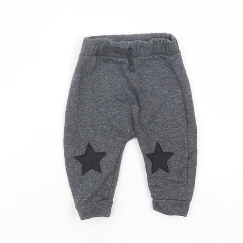 TU Baby Grey  Cotton Jogger Trousers Size 3-6 Months  Drawstring