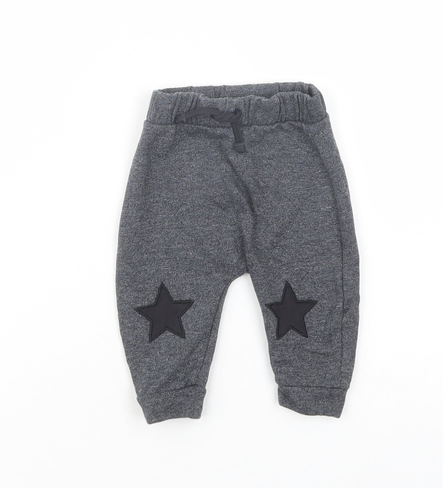 TU Baby Grey  Cotton Jogger Trousers Size 3-6 Months  Drawstring