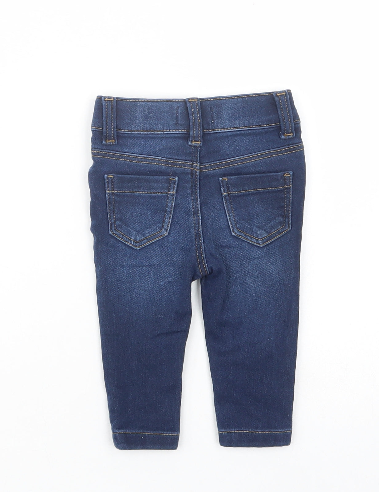 Primark Baby Blue  Cotton Jogger Jeans Size 3-6 Months  Snap