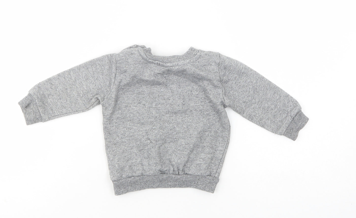 Primark Baby Grey  Polyester Pullover Jumper Size 6-9 Months  Snap - Mickey Mouse