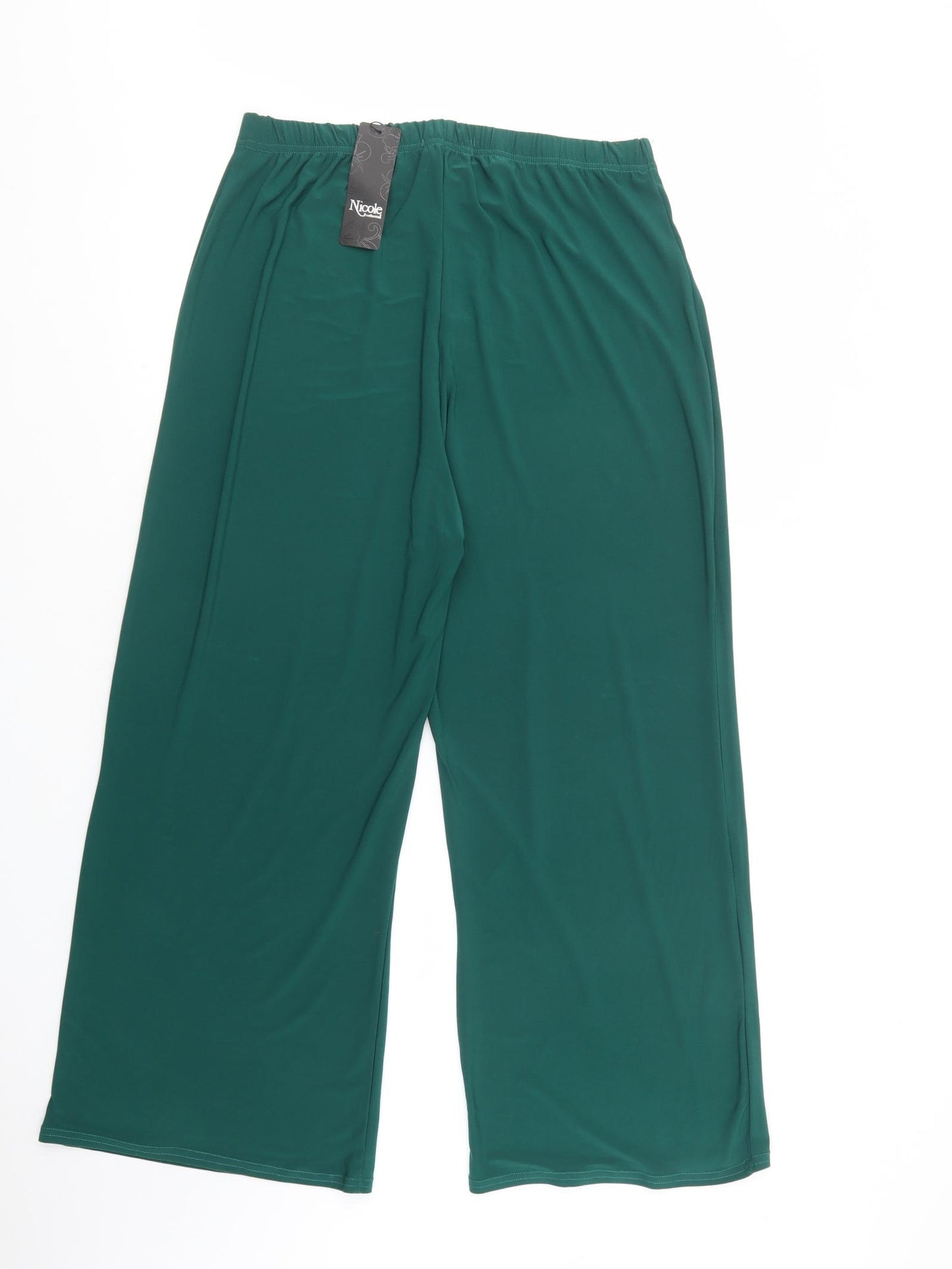 Nicole Collection Womens Green  Polyester Trousers  Size L L27 in Regular