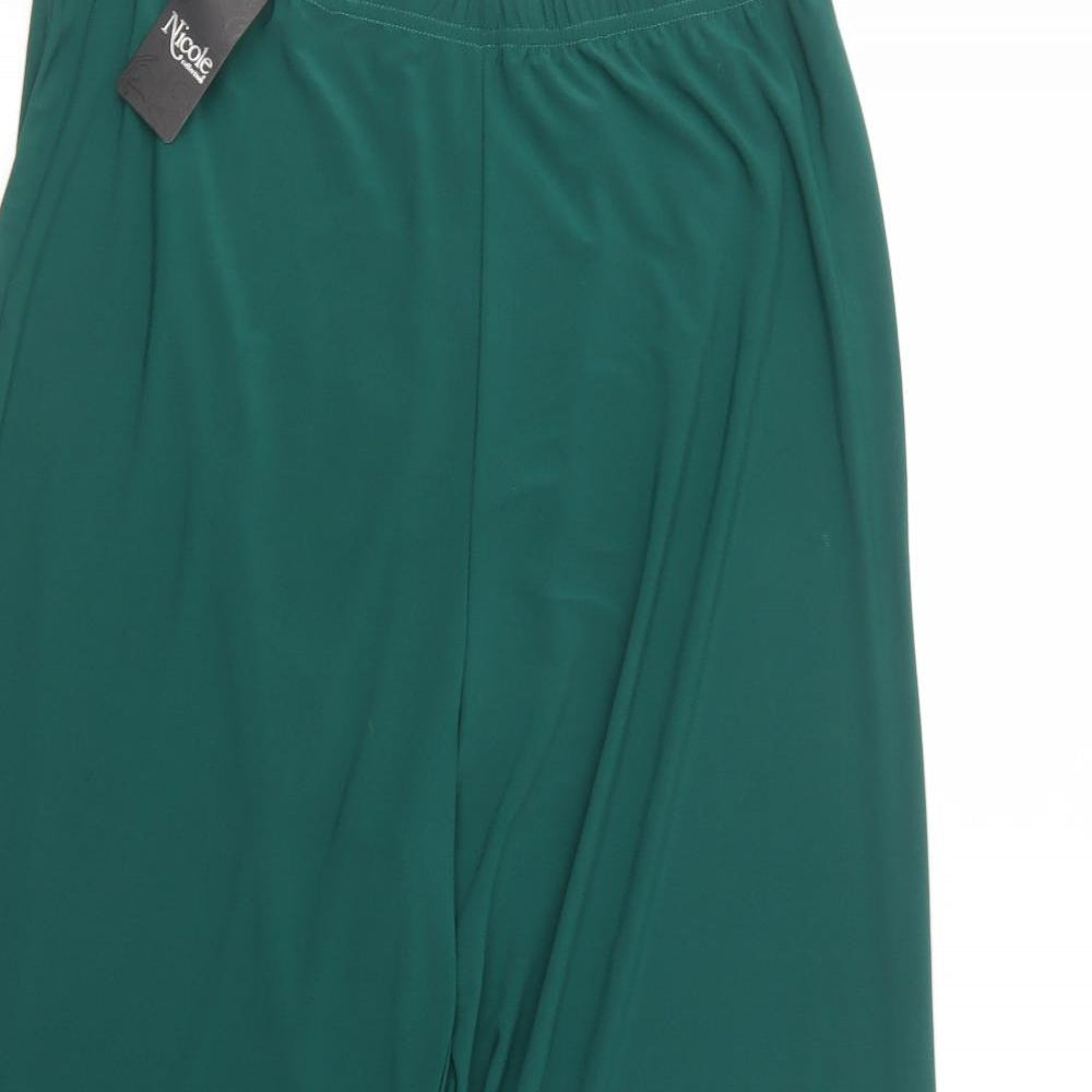 Nicole Collection Womens Green  Polyester Trousers  Size L L27 in Regular