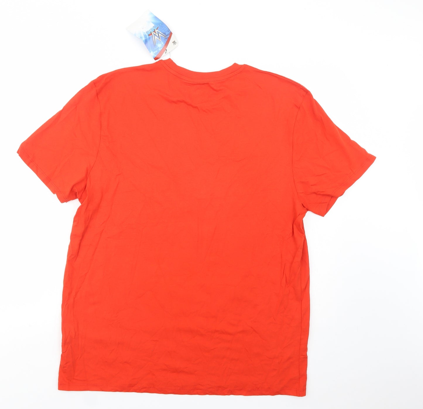 Primark Mens Red  Cotton  T-Shirt Size 2XL Crew Neck  - WWE