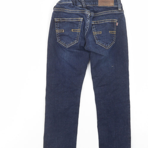 Hackett London Boys Blue  Cotton Skinny Jeans Size 5-6 Years  Regular Snap