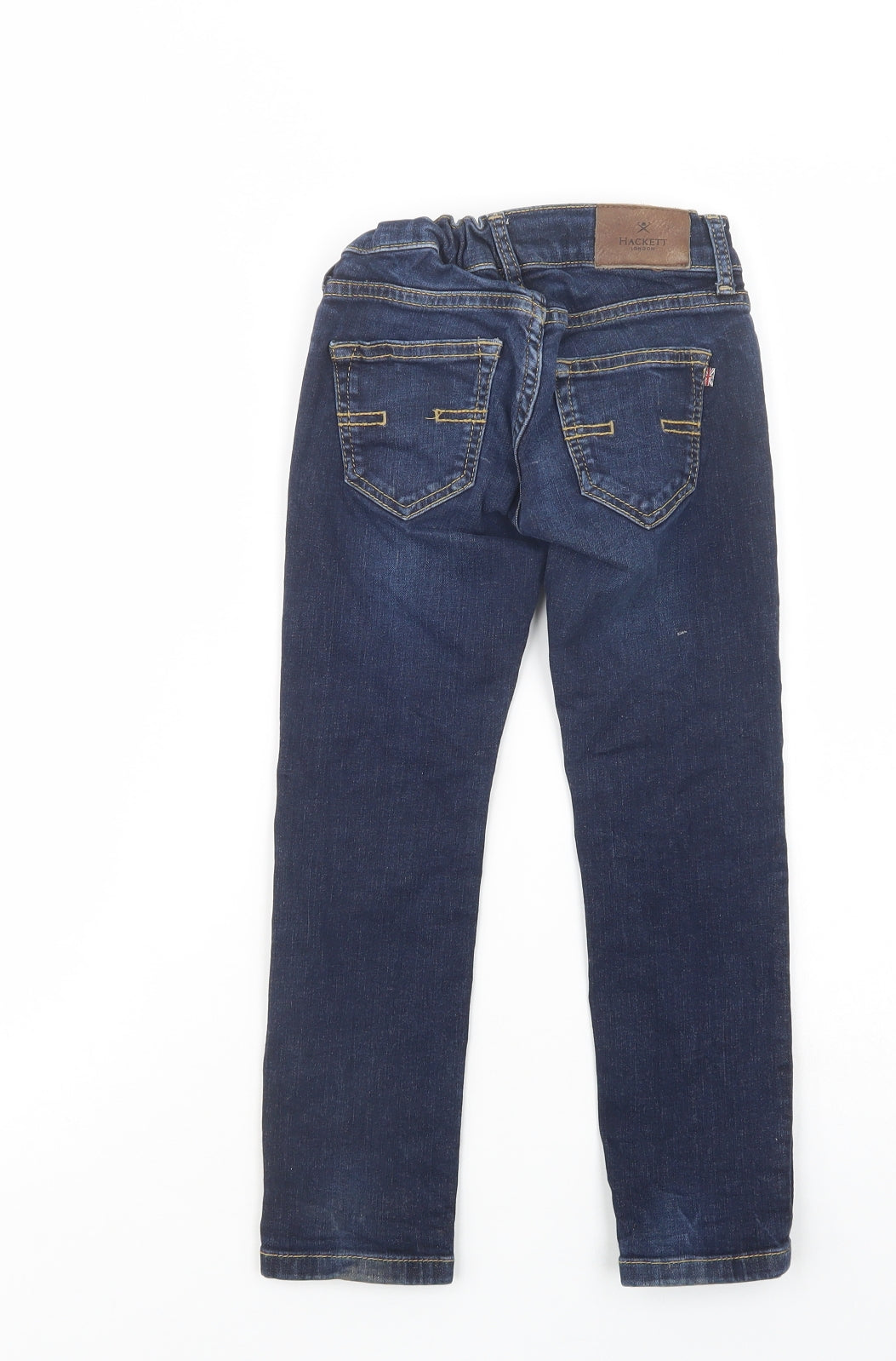 Hackett London Boys Blue  Cotton Skinny Jeans Size 5-6 Years  Regular Snap
