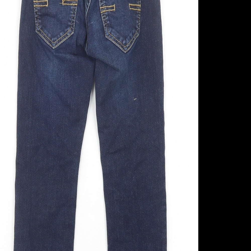 Hackett London Boys Blue  Cotton Skinny Jeans Size 5-6 Years  Regular Snap