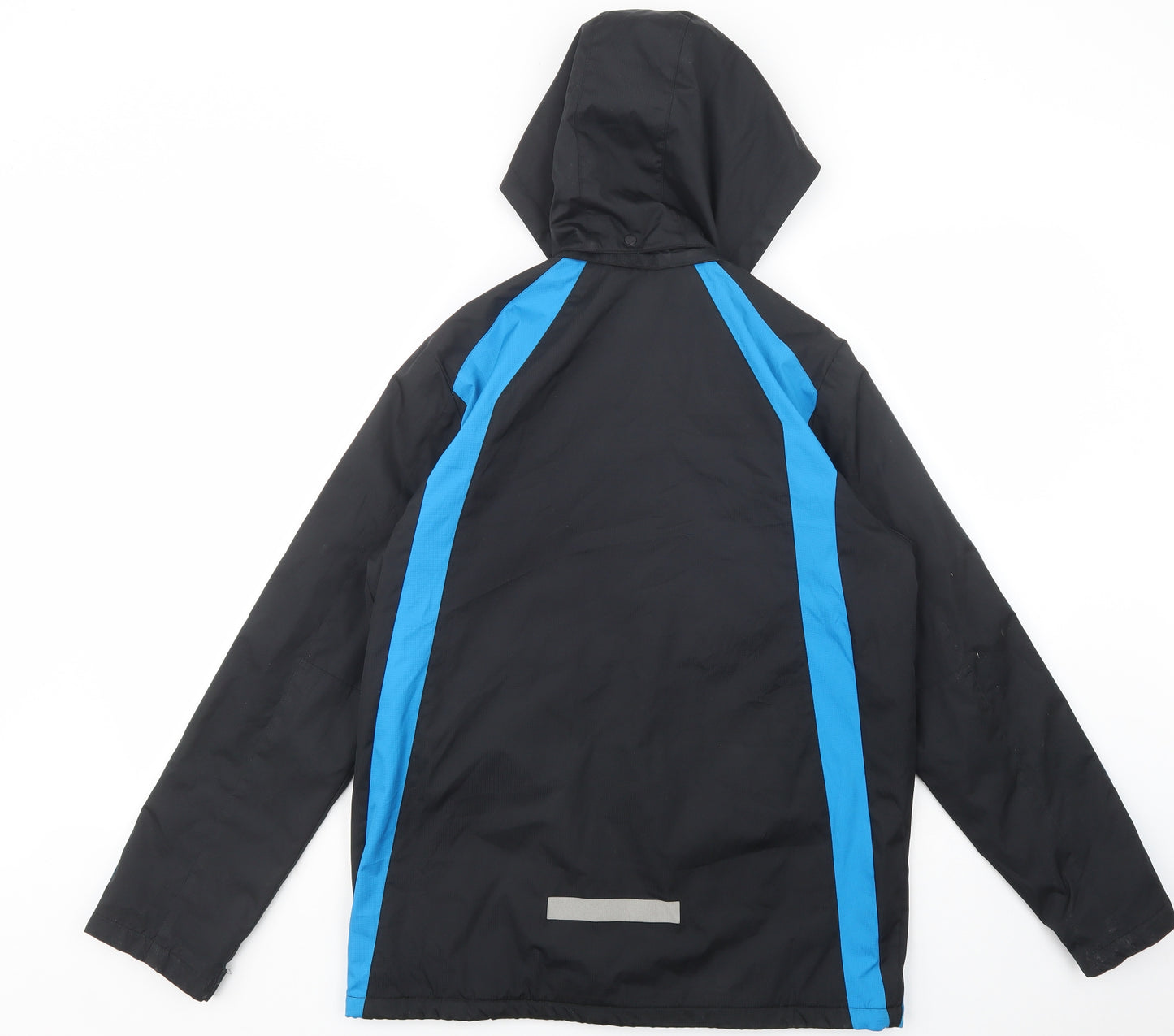 adidas Boys Black Colourblock  Windbreaker Jacket Size 13-14 Years  Zip