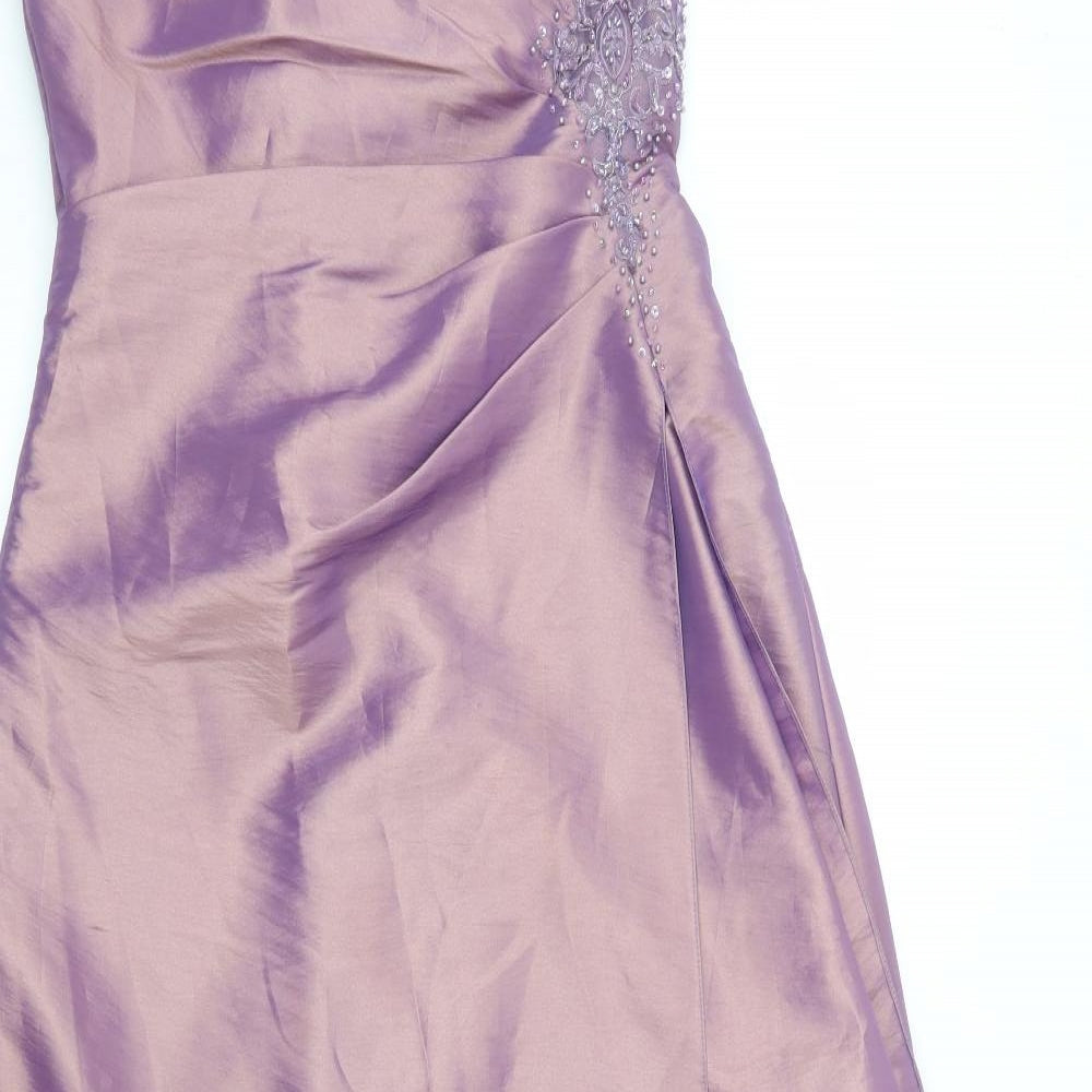 Romantica Womens Purple  Polyester Ball Gown  Size 12  Sweetheart Zip