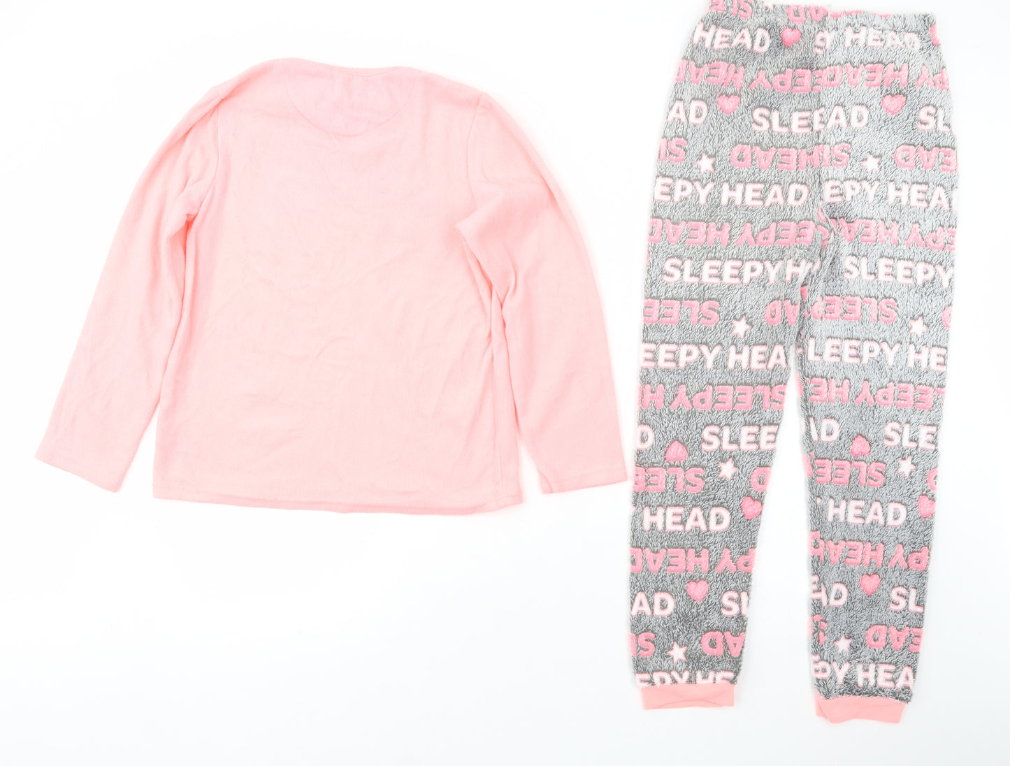 Primark Girls Pink Geometric Polyester  Pyjama Set Size 12-13 Years  Pullover - Sleepy Head