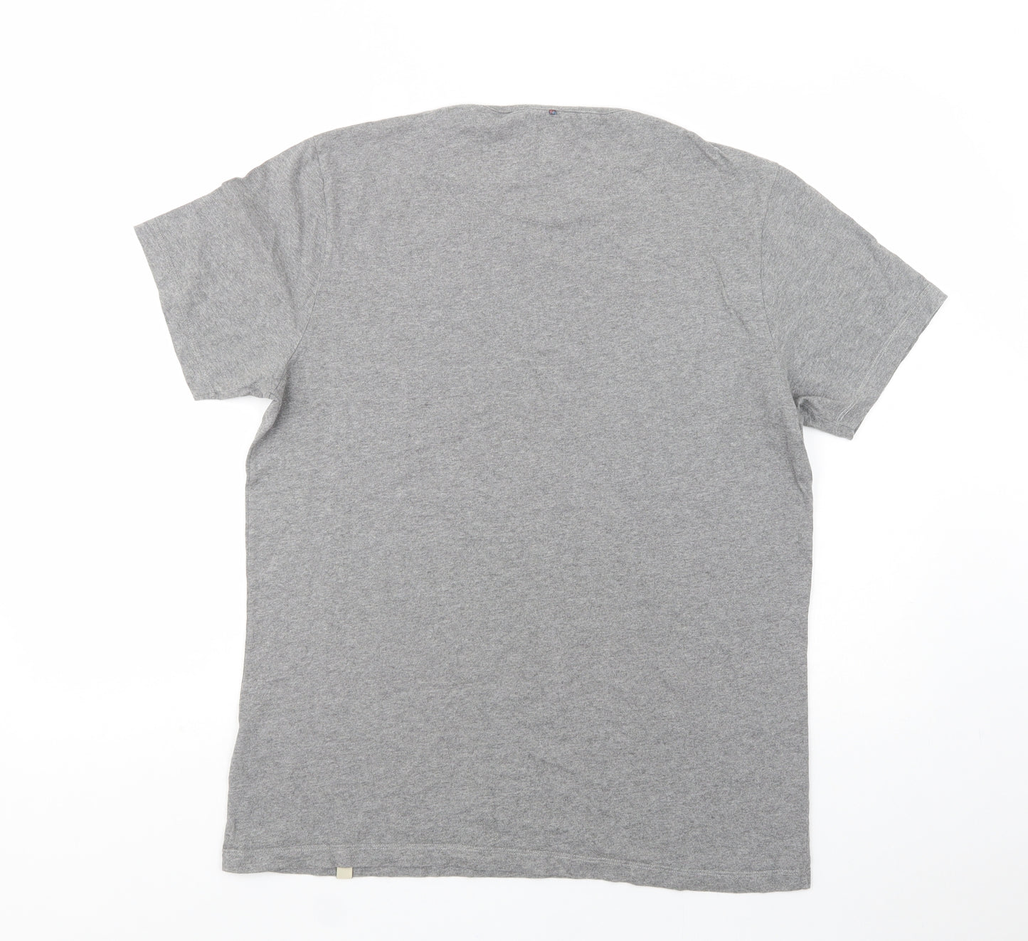 Pretty Green Mens Grey  Cotton  T-Shirt Size L Crew Neck