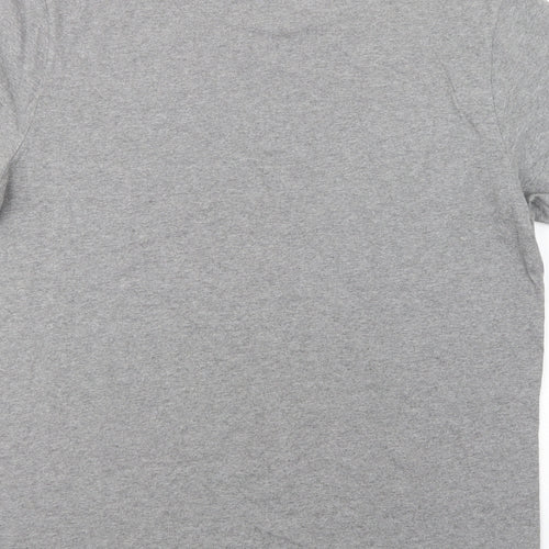 Pretty Green Mens Grey  Cotton  T-Shirt Size L Crew Neck