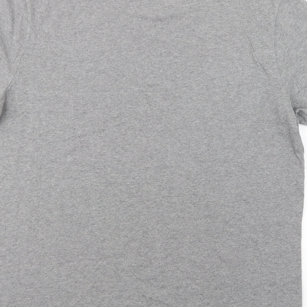 Pretty Green Mens Grey  Cotton  T-Shirt Size L Crew Neck