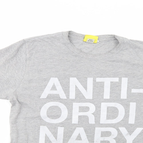 Twisted Mens Grey  Cotton  T-Shirt Size M Crew Neck  - Anti-Ordinary