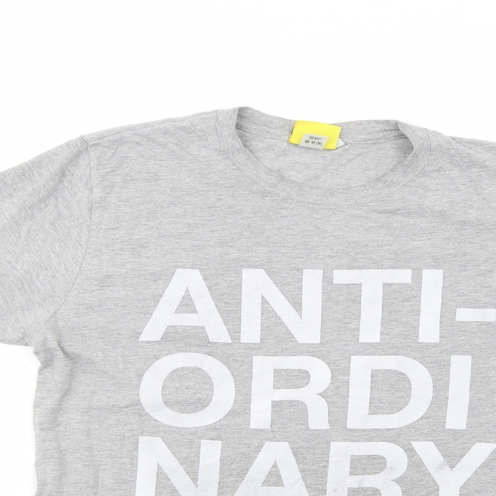 Twisted Mens Grey  Cotton  T-Shirt Size M Crew Neck  - Anti-Ordinary