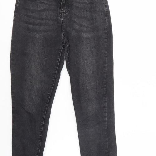 SheIn Womens Black  Cotton Skinny Jeans Size S L28 in Regular Button