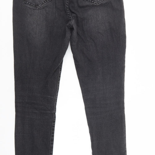 SheIn Womens Black  Cotton Skinny Jeans Size S L28 in Regular Button