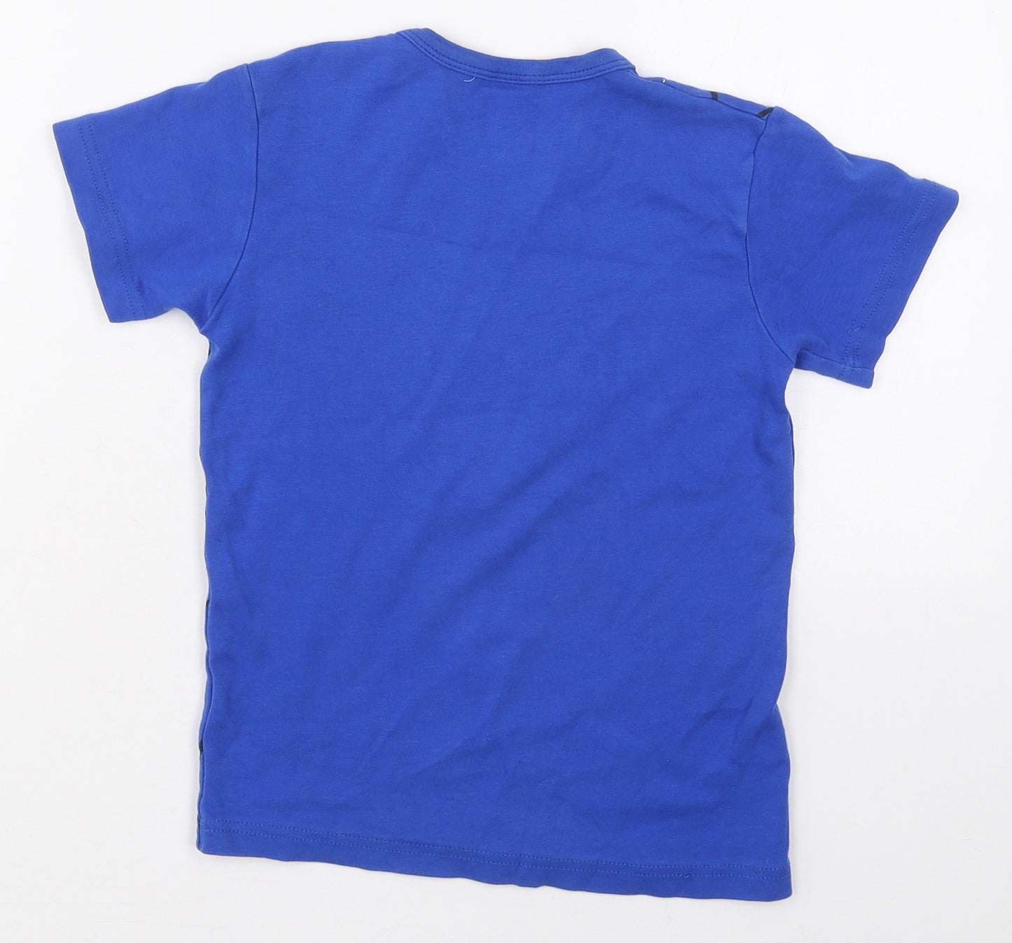 Preworn Boys Blue  Cotton Basic T-Shirt Size 9 Years Crew Neck Pullover - Spiderman