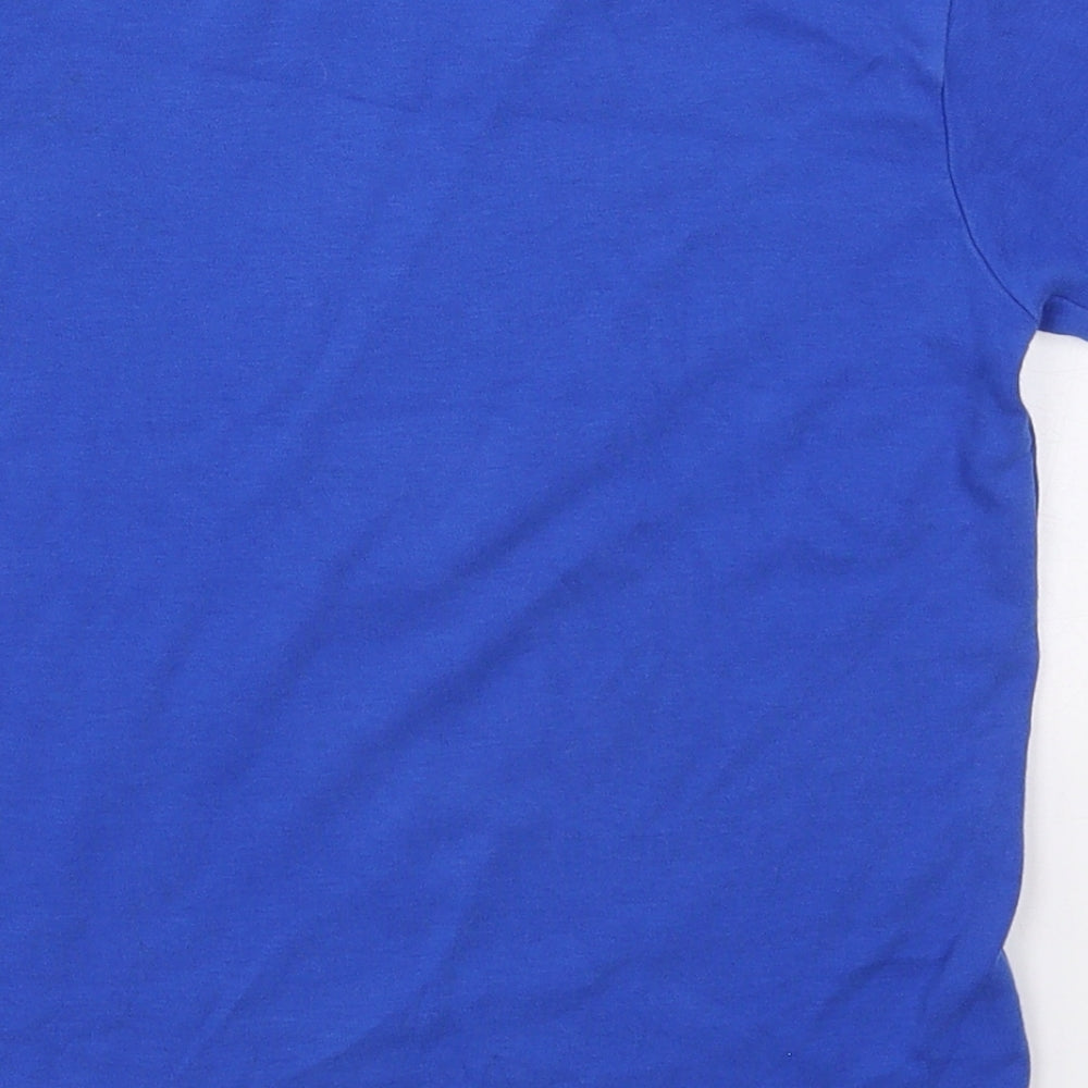 Preworn Boys Blue  Cotton Basic T-Shirt Size 9 Years Crew Neck Pullover - Spiderman