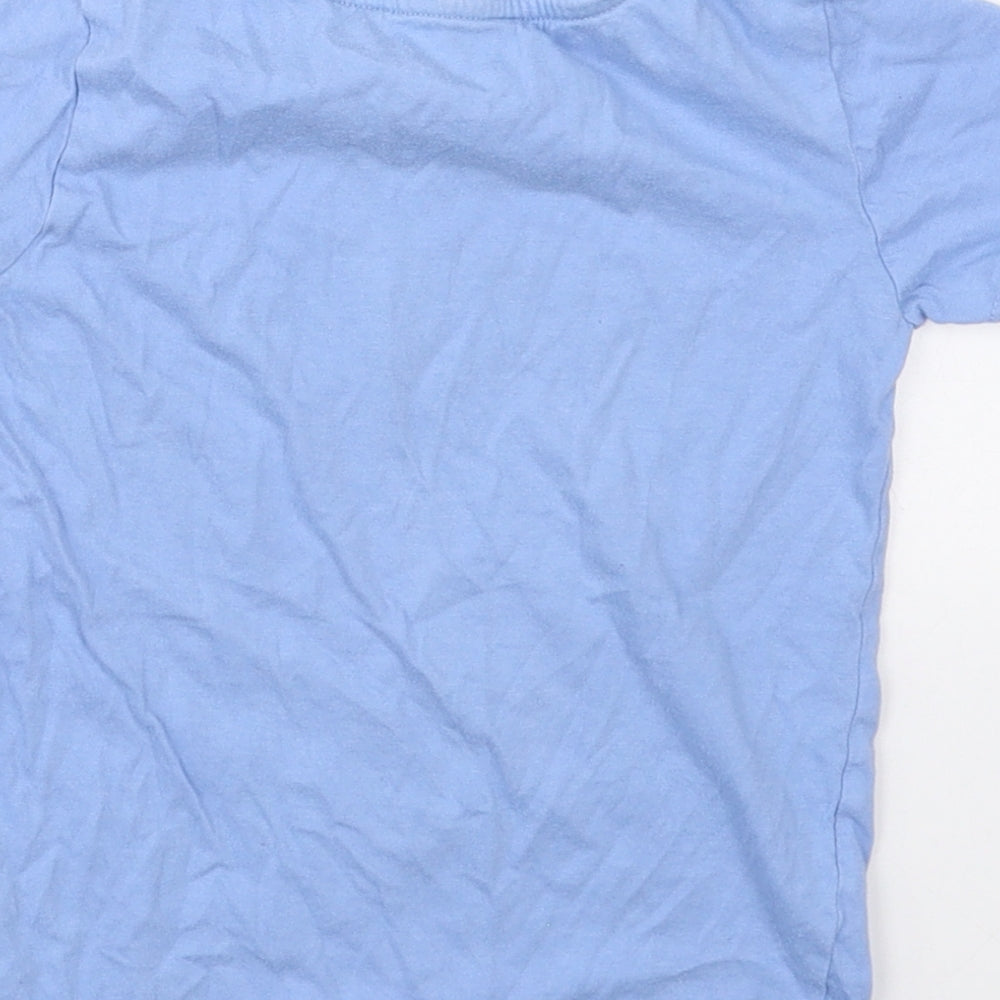 Dunnes Boys Blue  Cotton Basic T-Shirt Size 3 Years Crew Neck Pullover - Life's a Beach