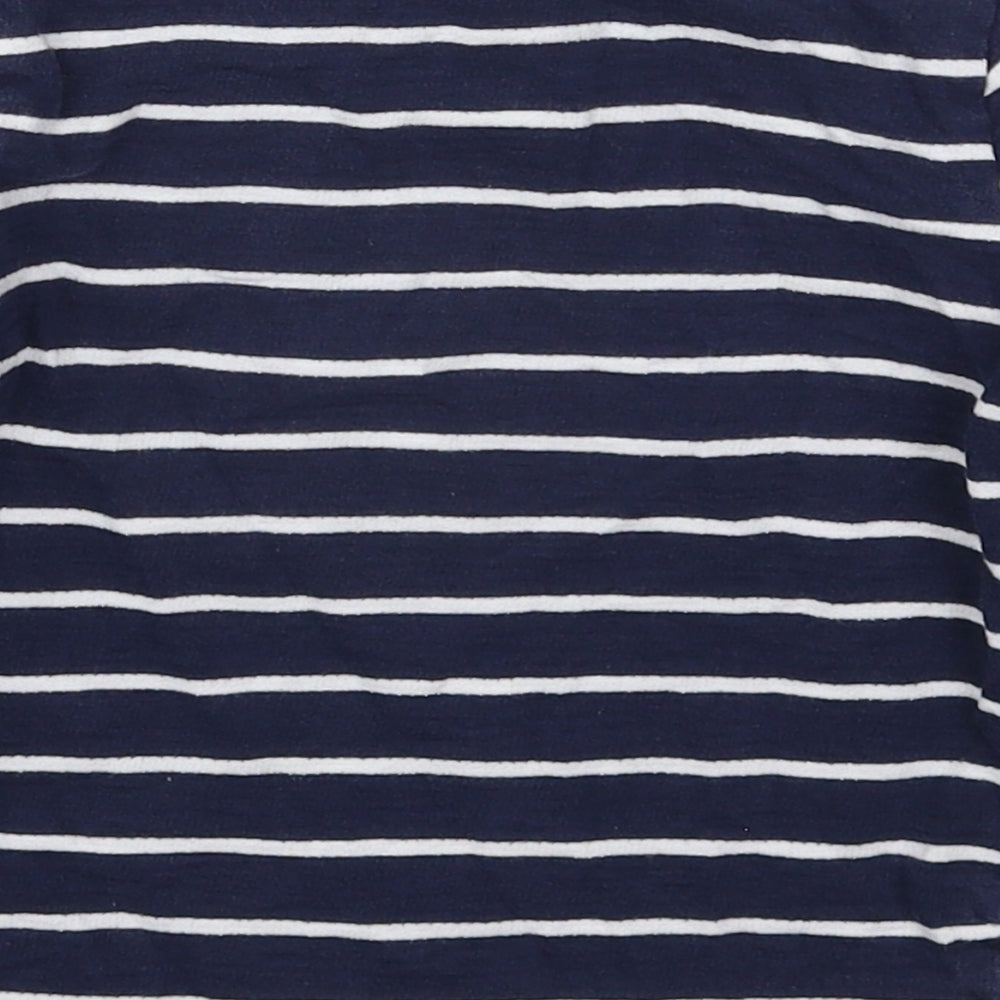 Dunnes Boys Blue Striped Cotton Basic T-Shirt Size 3-4 Years Crew Neck Pullover
