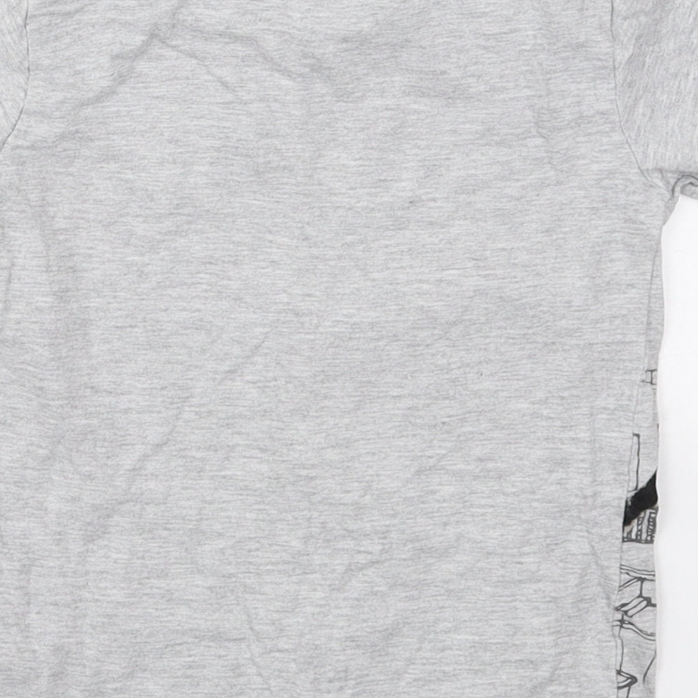 Dunnes Boys Grey  Cotton Basic T-Shirt Size 2-3 Years Crew Neck Pullover - Think Less Skate More