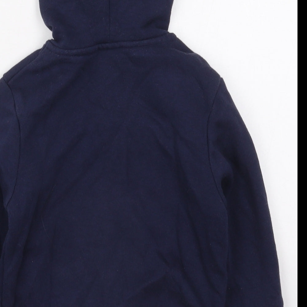 H&M Girls Blue  Cotton Full Zip Hoodie Size 2-3 Years  Zip