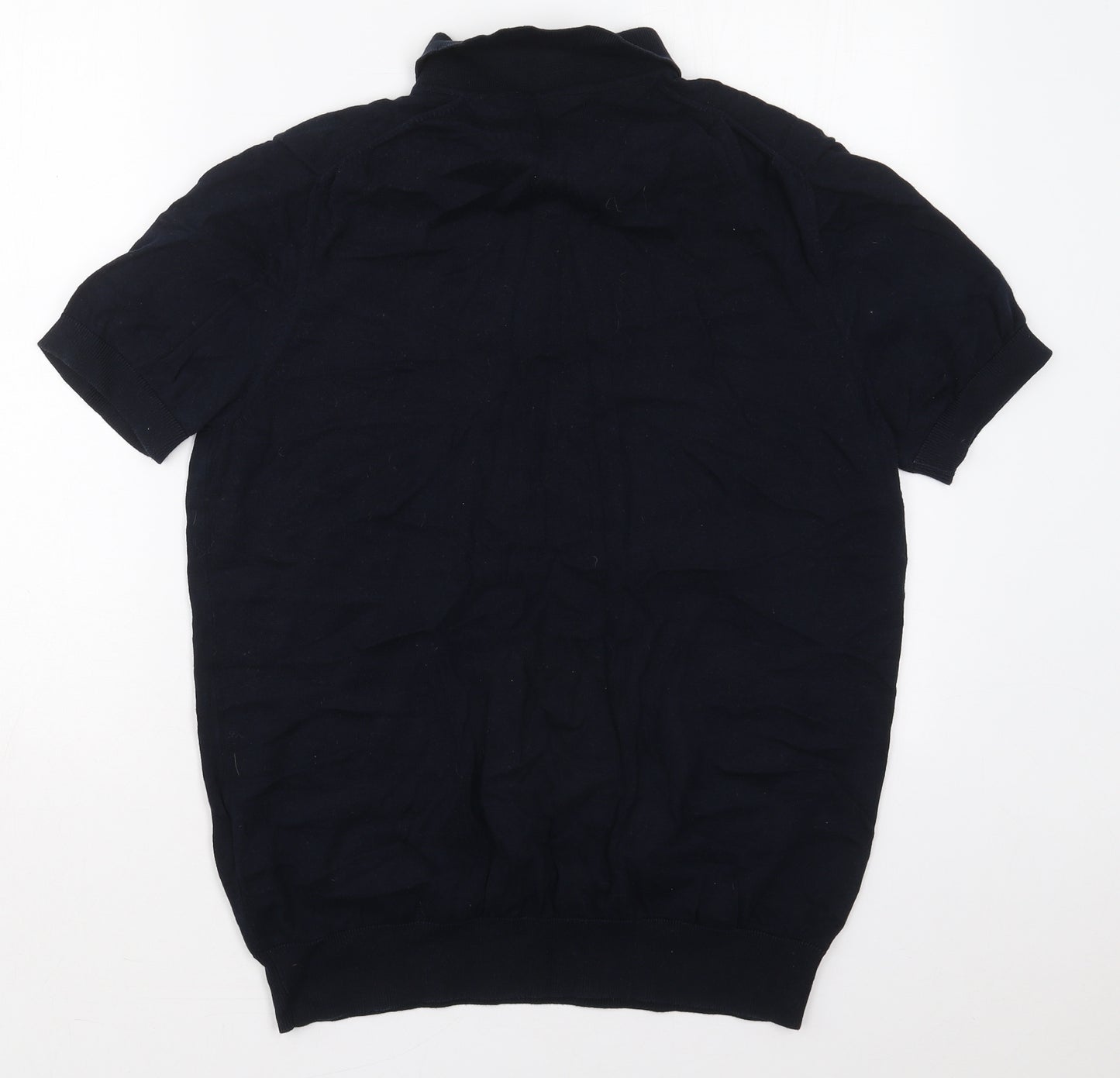 Ben Sherman Mens Blue  Cotton  Polo Size L Collared Pullover