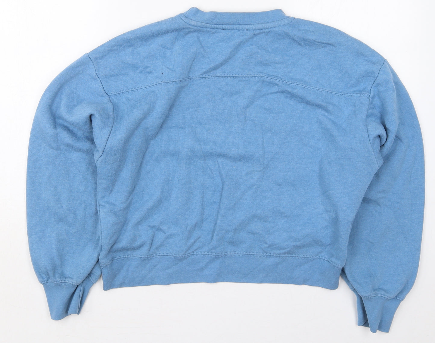 Zara Womens Blue  Cotton Pullover Sweatshirt Size M  Pullover
