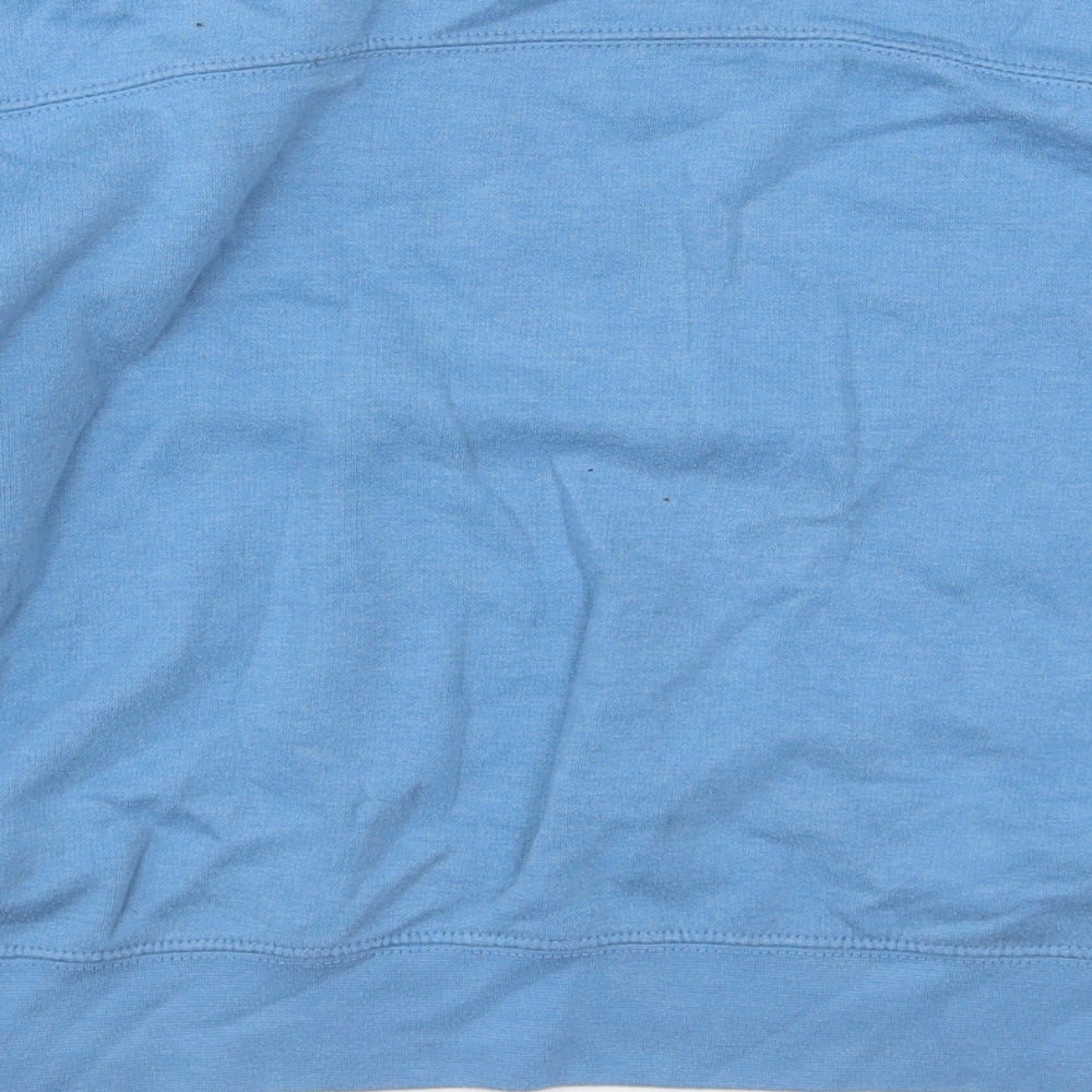 Zara Womens Blue  Cotton Pullover Sweatshirt Size M  Pullover
