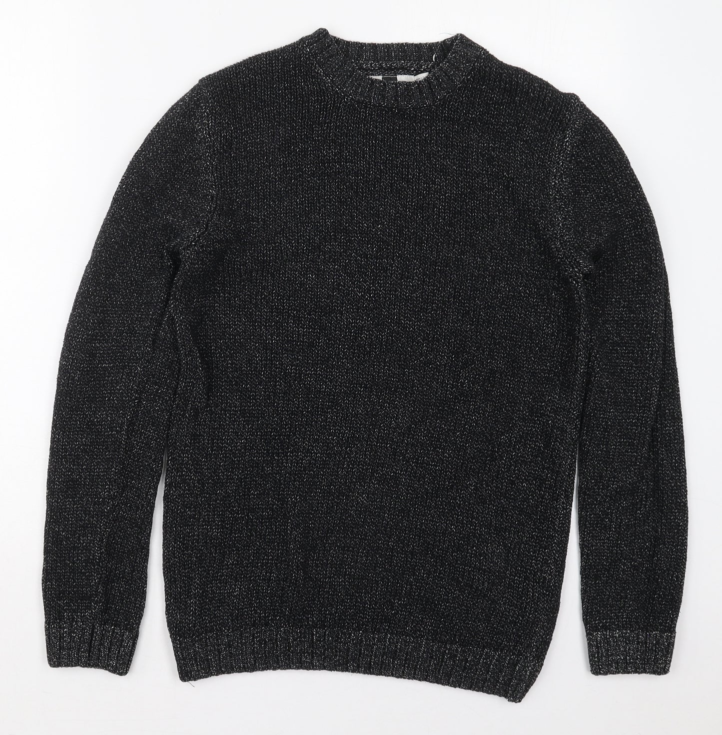 Topman Mens Grey Crew Neck  Cotton Pullover Jumper Size XS