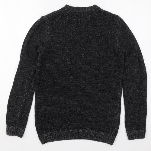 Topman Mens Grey Crew Neck  Cotton Pullover Jumper Size XS