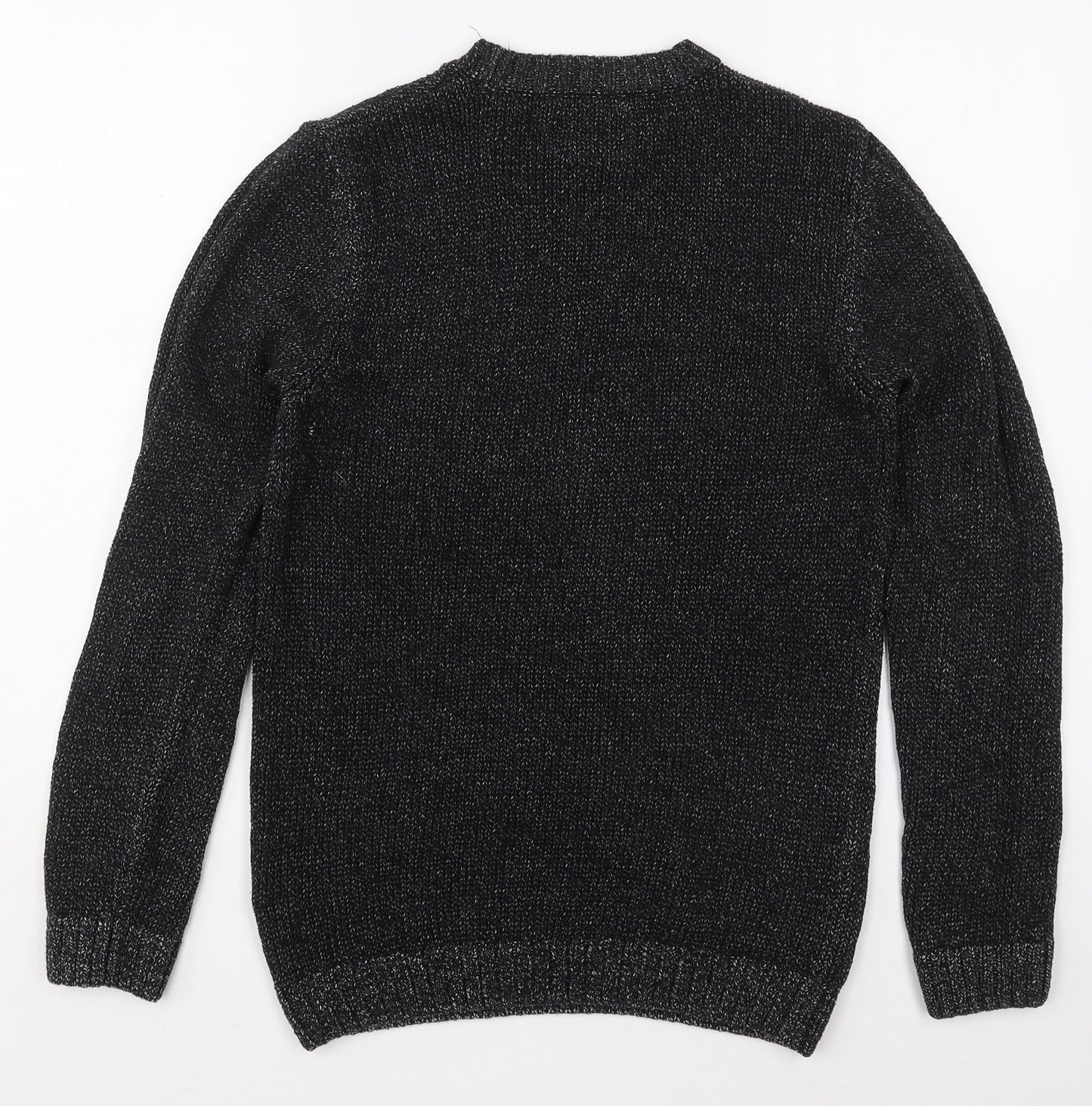 Topman Mens Grey Crew Neck  Cotton Pullover Jumper Size XS