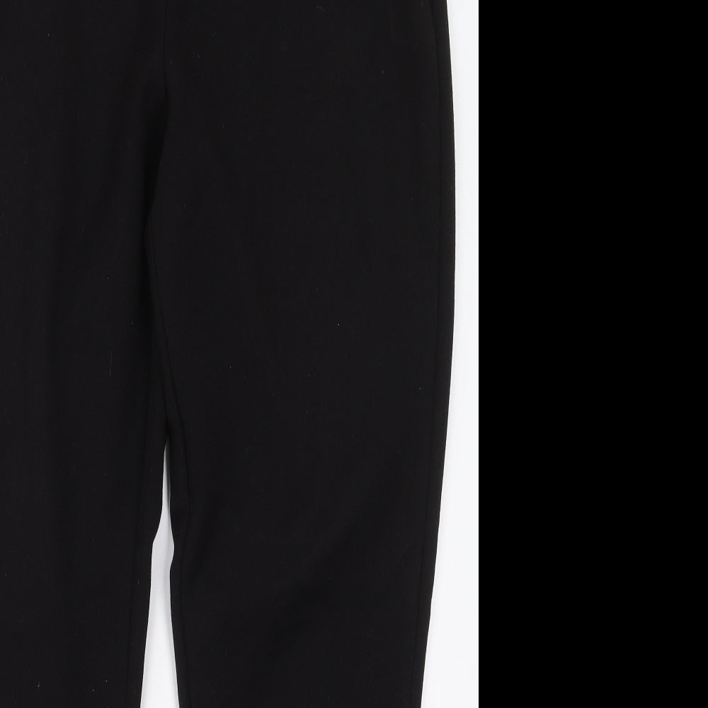 F&F Womens Black  Polyester Trousers  Size 14 L28 in Regular Zip