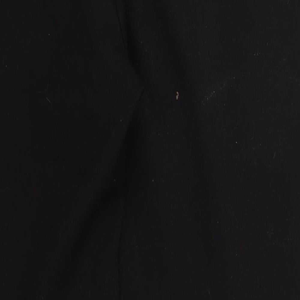 F&F Womens Black  Polyester Trousers  Size 14 L28 in Regular Zip