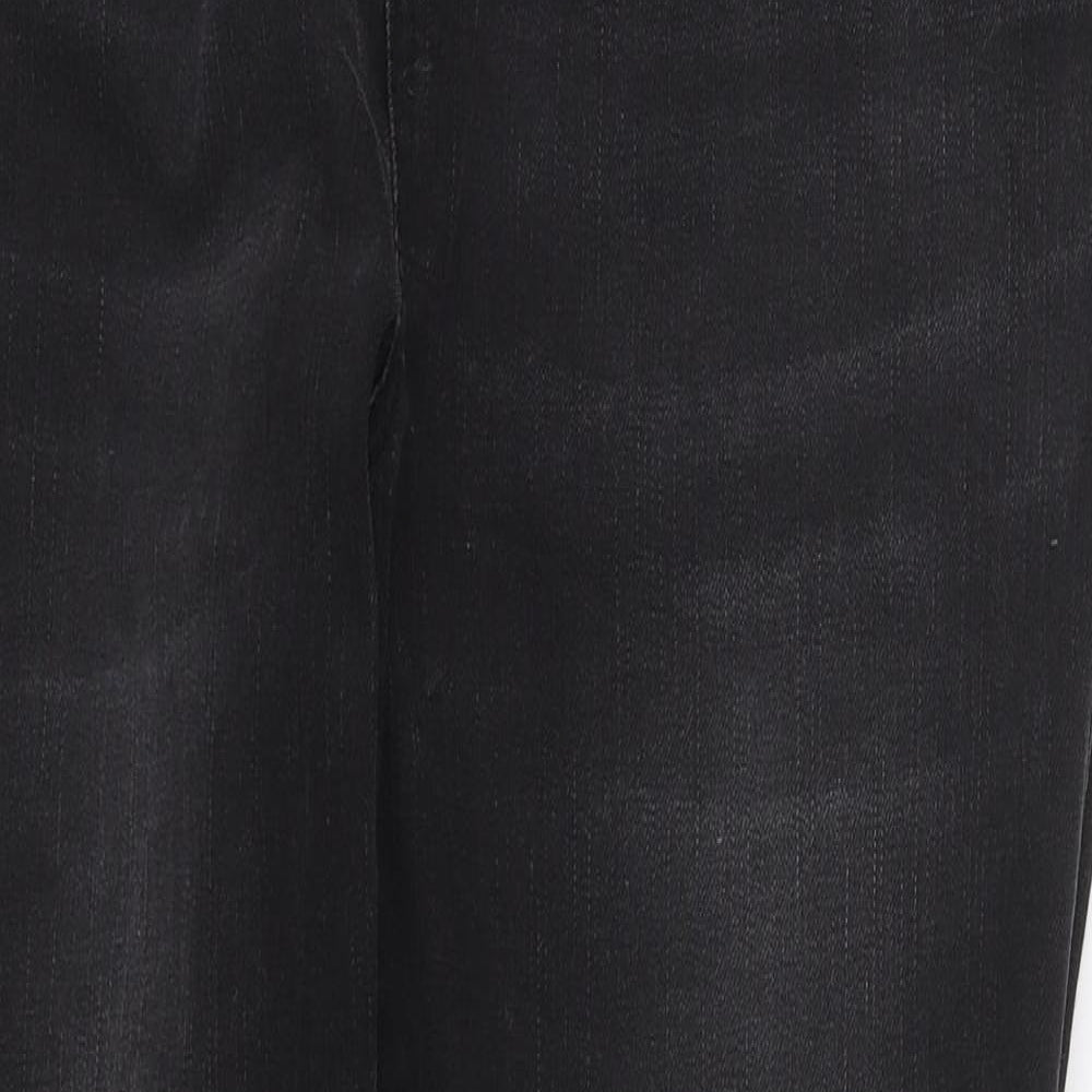 George Womens Black  Cotton Skinny Jeans Size 18 L28 in Regular Button