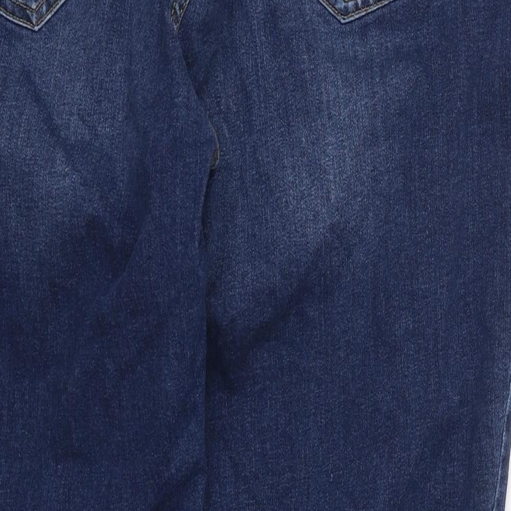 F&F Womens Blue  Cotton Skinny Jeans Size 22 L26 in Regular Button