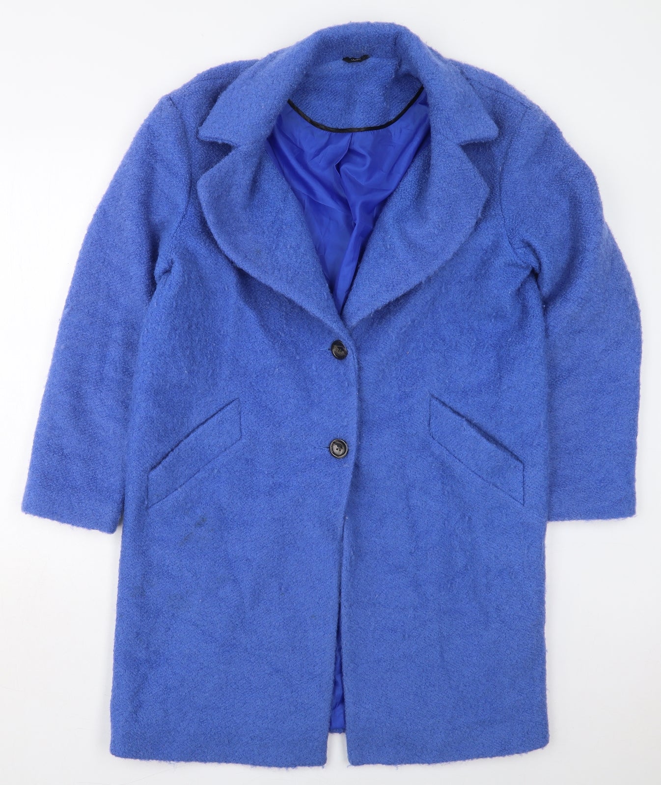 M&Co Womens Blue   Pea Coat Coat Size 14  Button