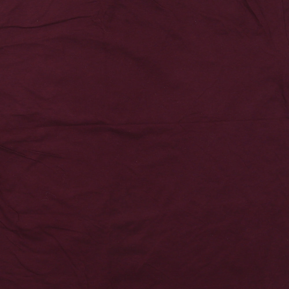 New Look Womens Purple  Cotton Basic T-Shirt Size 20 Crew Neck - Merci