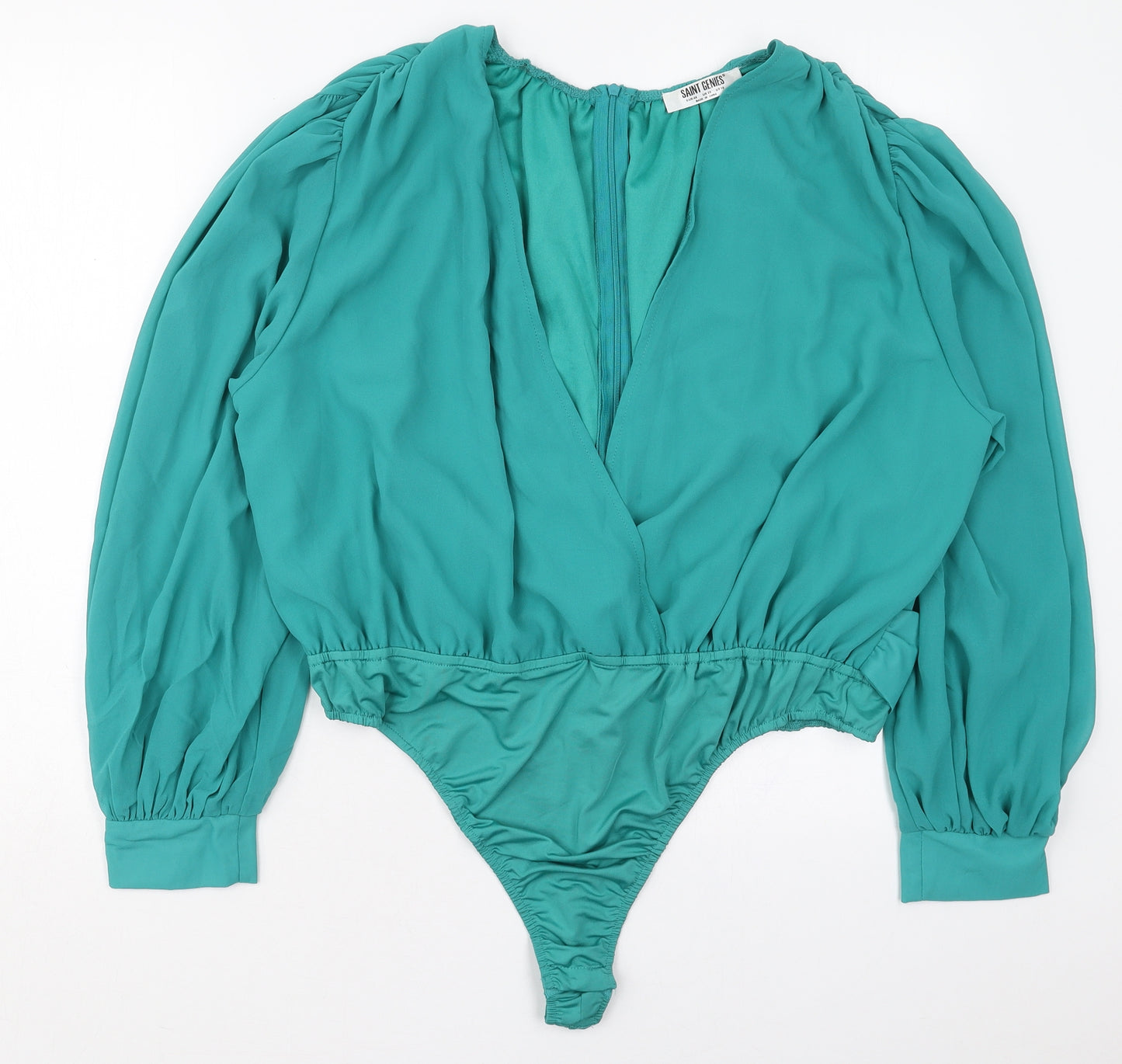 Saint Genies Womens Green  Polyester Bodysuit One-Piece Size 20  Zip