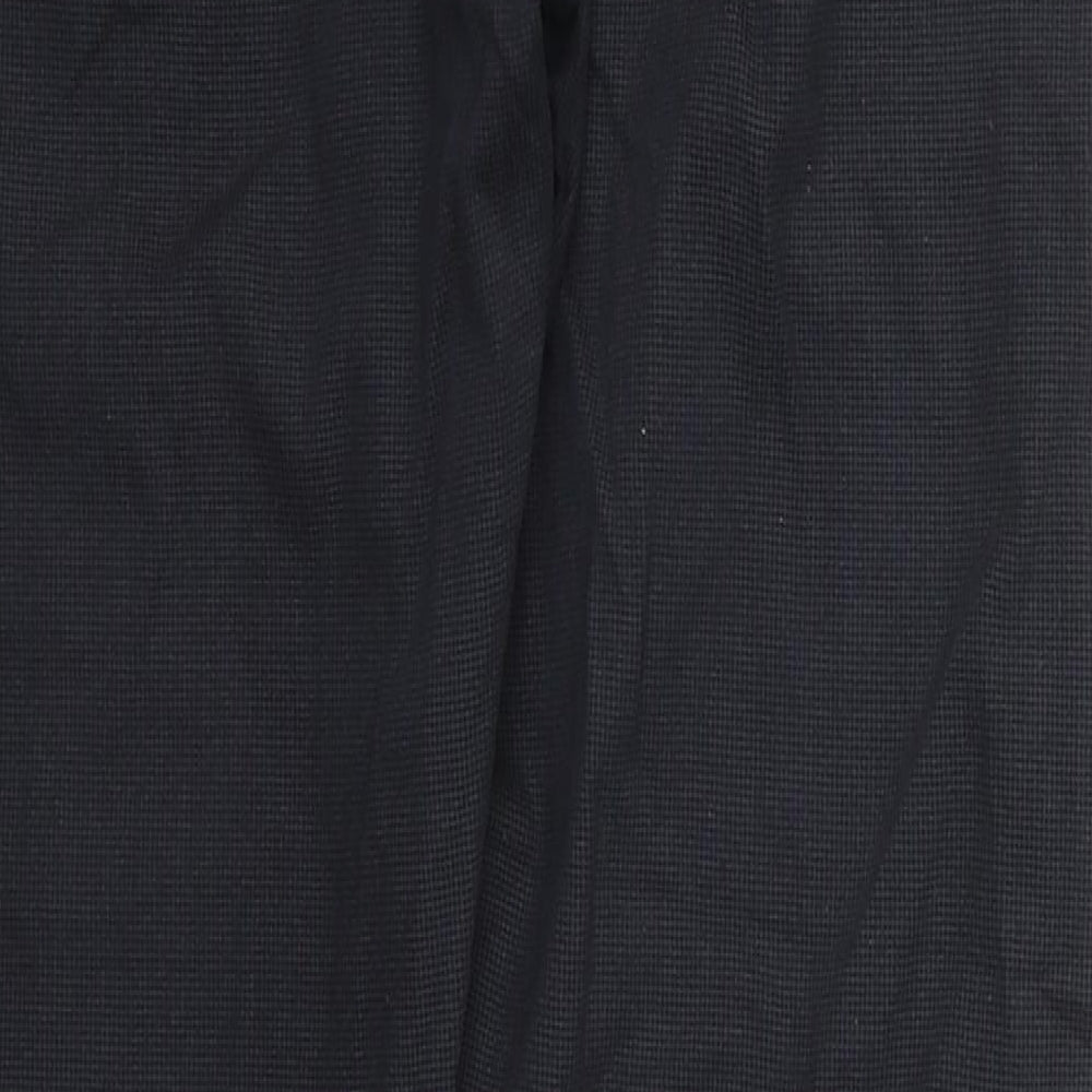 Sparky Mens Blue Check Cotton Trousers  Size 34 L31 in Regular Button