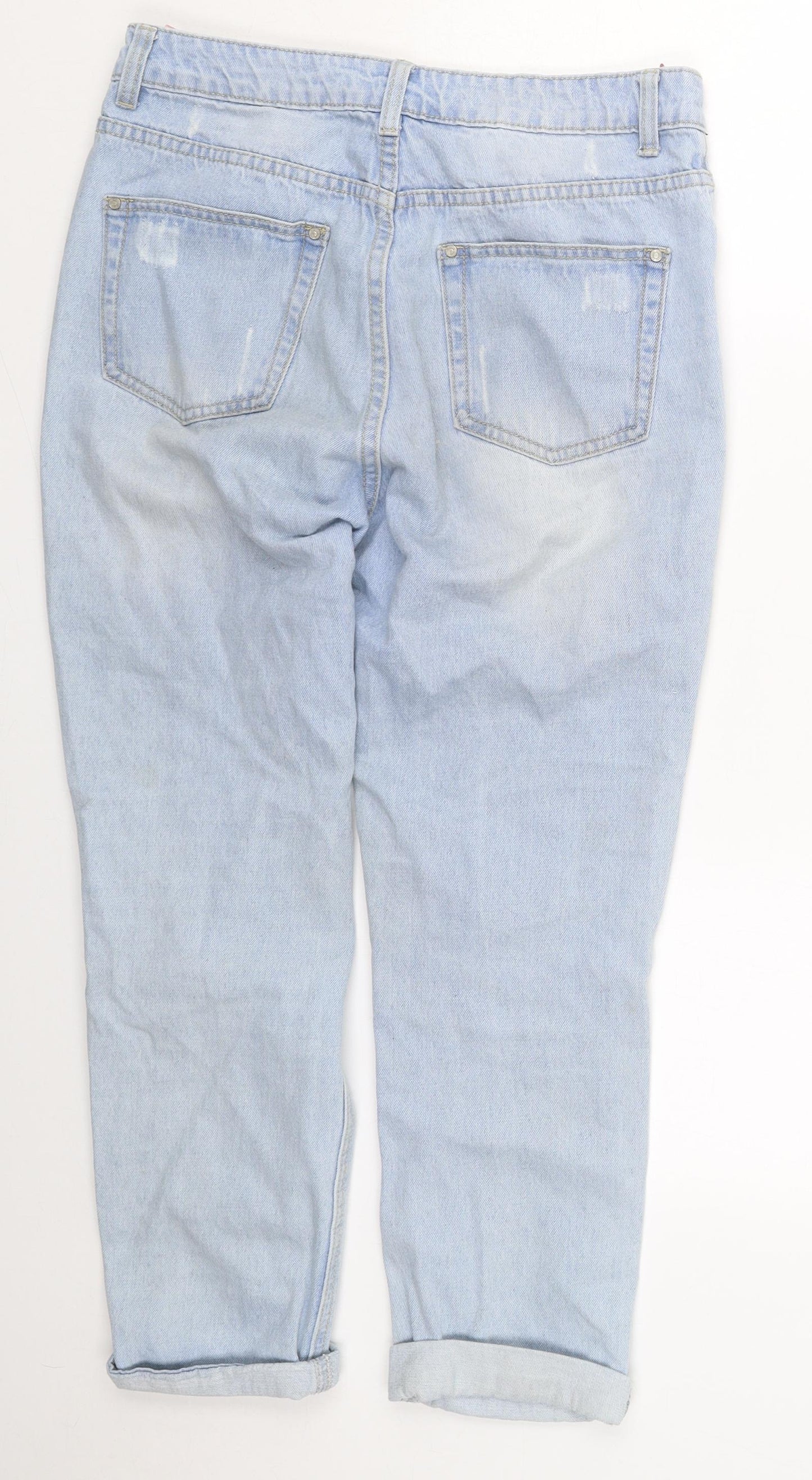 Girl Vivi Womens Blue  Cotton Mom Jeans Size 12 L26 in Regular Button