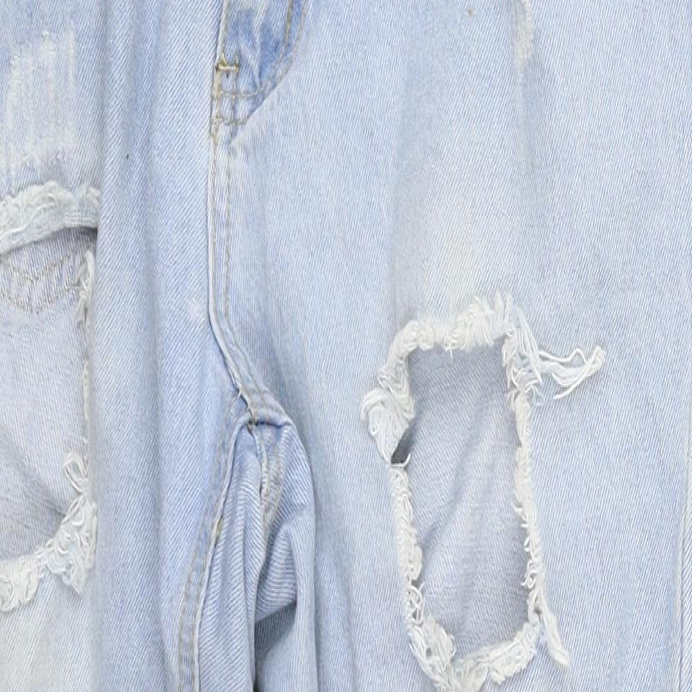 Girl Vivi Womens Blue  Cotton Mom Jeans Size 12 L26 in Regular Button