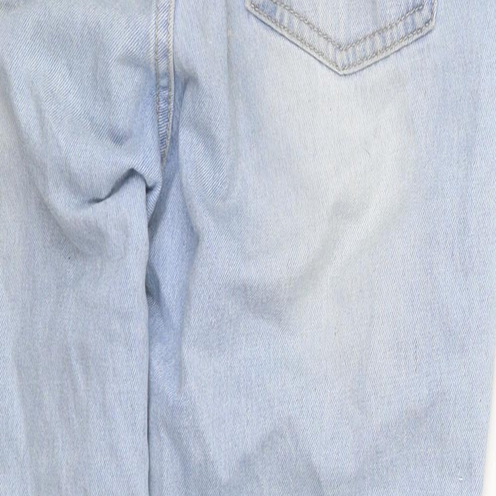 Girl Vivi Womens Blue  Cotton Mom Jeans Size 12 L26 in Regular Button