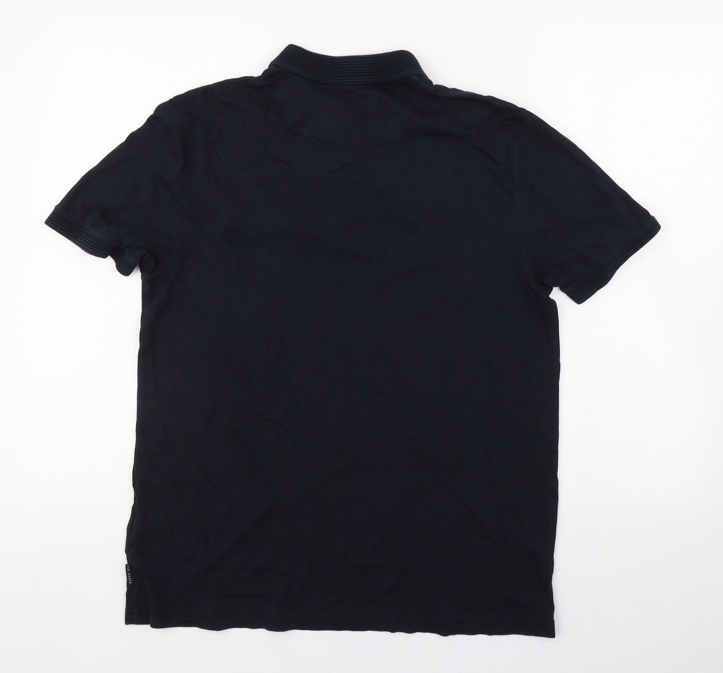 Ted Baker Mens Blue  Cotton  Polo Size M Collared Pullover