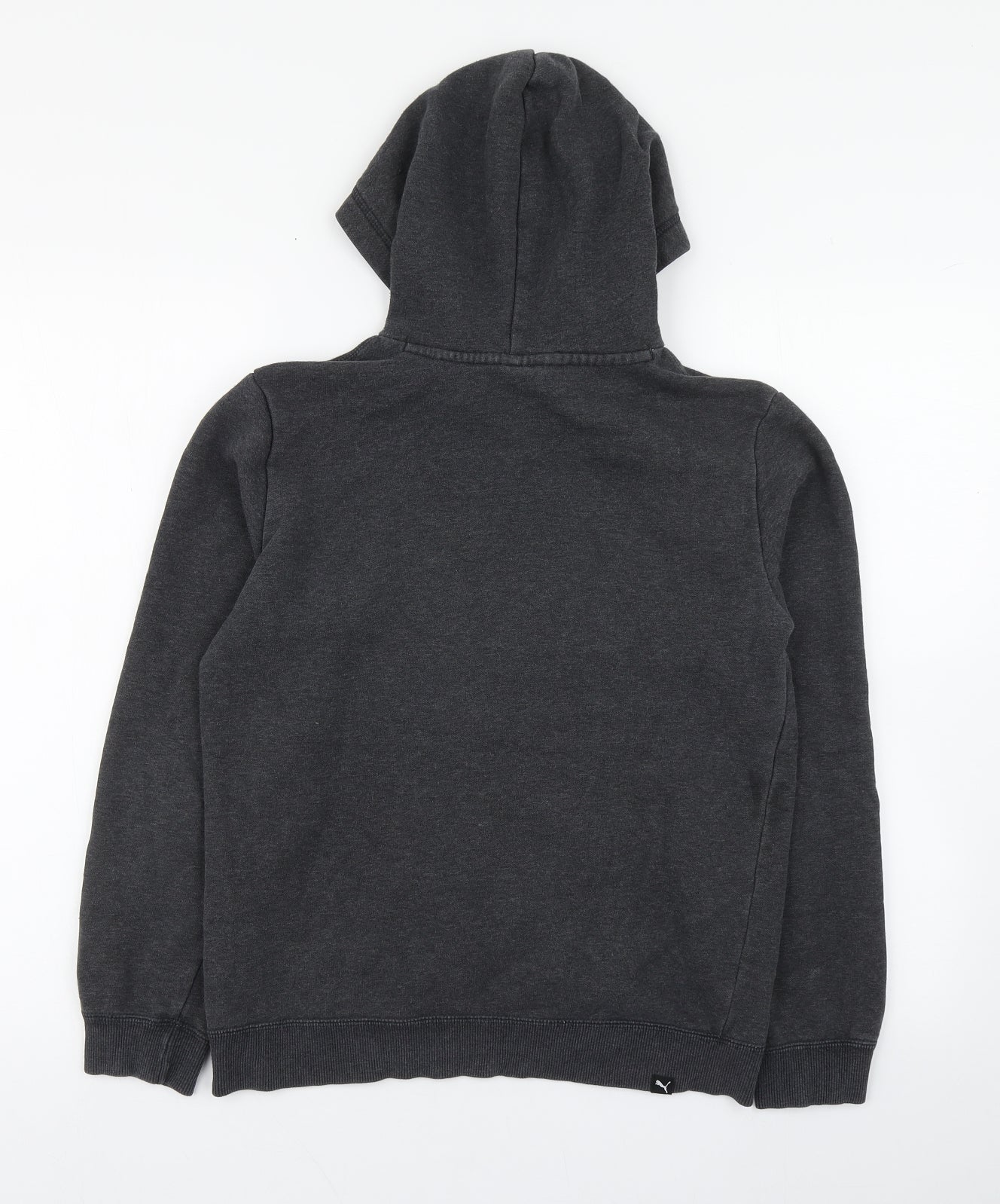 PUMA Boys Grey  Cotton Pullover Hoodie Size 14 Years  Pullover